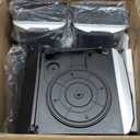 Bluetooth Vinyl Stereo Record Player, 3-Speed Stereo Turntable CD Player Music System with Dual Cassette Deck, Digital Alarm Clock FM Radio Coded CD Tape with Remote Control