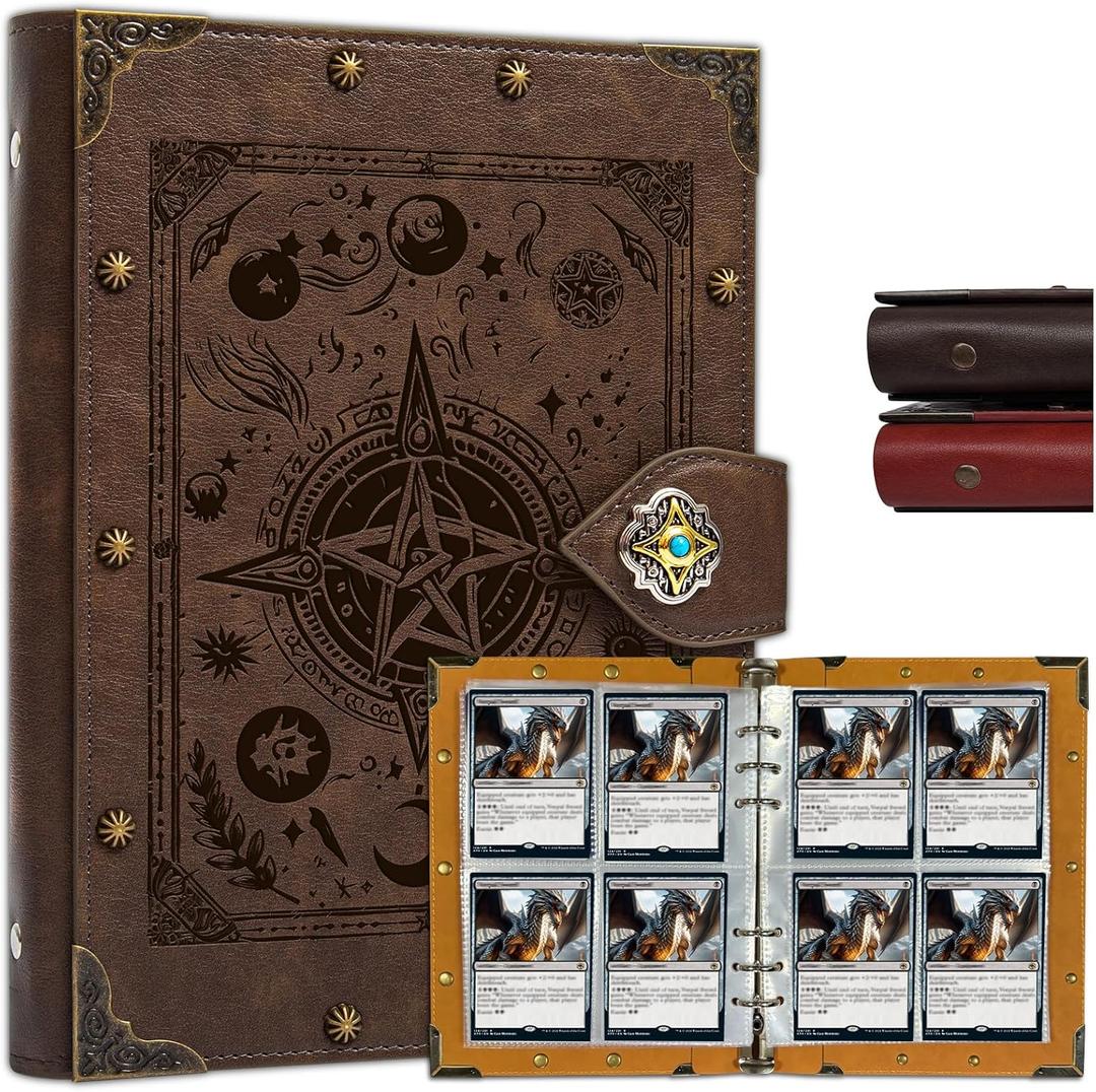 DUROTAN Trading Card Binder for MTG/YGO/PTCG/Game Cards,Holds 240 Cards,Premium Collector Card Album for Standard Cards,Toys Gifts for Kids