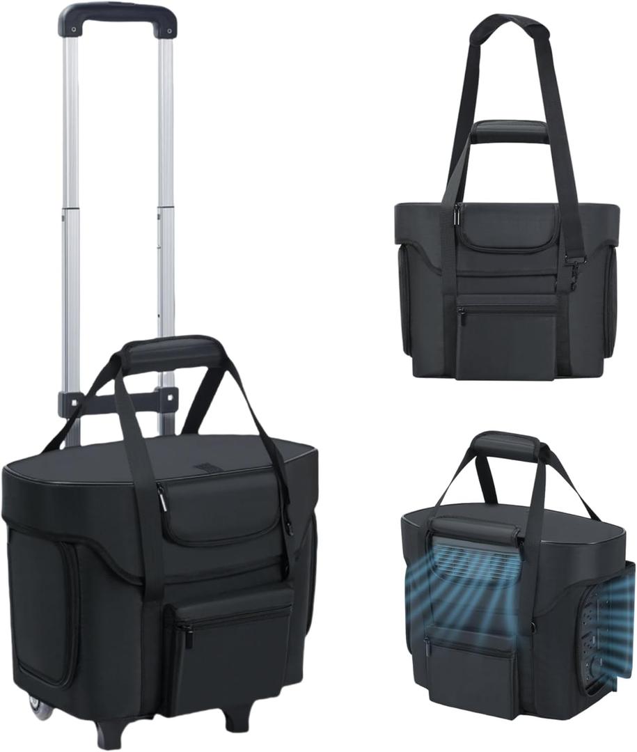 Carrying Case Compatible with ECOFLOW DELTA 2,Portable Power Station Bag,Soft Generator Cover Compatible with ECOFLOW DELTA 2 Bag with Wheels and Pull Rods Suitable for Camping Essentials