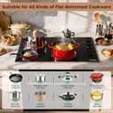 Electric Cooktop 30 Inch - 4 Burner Built-in(29.13"x19.3") Electrical Stovetop 7400W, 30 In Radiant Electric Stove with Glass Protection Metal Frame, Auto Shut Off, 220-240V Hard Wired