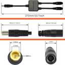 Parallel Adapter Cable, 8mm, Solar Combiner Cable, Y Branch, 10.7in, 10A, 45V, 300W, Reverse Current Protection, Compatible with Jackery