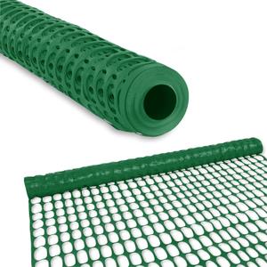 Temporary Fence Plastic Fence with Posts,40" x100' Safety Barrier for Dogs Snow Mesh Fencing with Steel Stake 4Ft Movable Portable Fencing Fence Roll 40In High for Garden Backyard Outdoor-Black