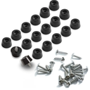 TopPerfekt 18 Pieces Soft Cutting Board Rubber Feet with 304 Stainless Steel Screws, 0.31 x 0.59 (HD), Not Slip, Non Marking, Anti-Skid, Fine Grips for Furniture, Electronics and Appliances