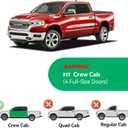 3 x in-Channel Rain Guards for 2019-2026 Dodge RAM 1500 Crew Cab New Body Style, Window Visor Shields Vent Deflector Shade Wind Dark Smoke 2020 2021 2022 2023 2024 2025, Tape-On Inside-Mount, 4PCS