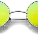 zeroUV - Retro Round Sunglasses for Men Women with Color Mirrored Lens Glasses 1409