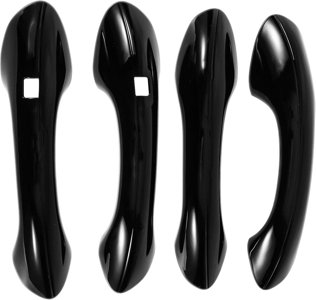 Exterior Door Handle Cover Trim for Hyundai Santa Fe 2019-2023 Door Handle Cover Gloss Black ABS 1 Set