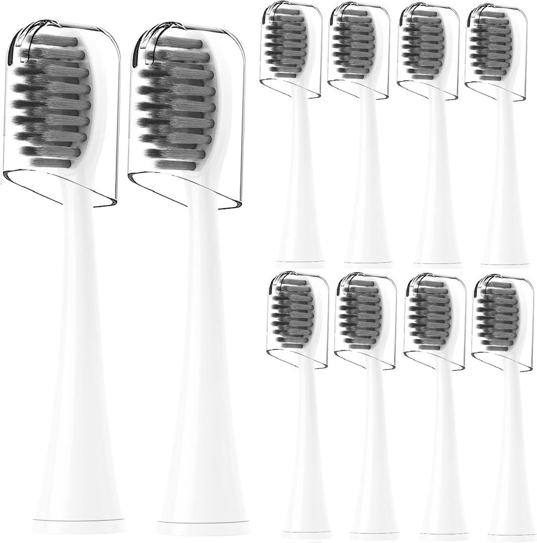 Toothbrush Heads Replacement Compatible with PRO-SYS VarioSonic V200M Electronic Toothbrush, White, 9 Pcs