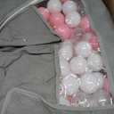 Ball Pit Balls for Toddlers 1-3, 300pcs Crush Proof Plastic Balls for Girls Ball Pit, BPA Free Non-Toxic Play Balls for Baby Pool, Playhouse, Tent, for Dogs & Pets, White, Clear & Pink