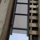 Queen Over Queen Bunk Bed, Metal Bunk Bed Frame Heavy Duty Bunk Beds Loft Bed Frame with Ladder and Guardrail Metal Slats No Box Spring Required for Adults Teens, Black