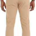 Mens Slim Fit Golf Pants, Lightweight Comfortable Dress Pants Slacks Trousers for Work & Casual with Pockets, 30"/32"/34" (Beige)