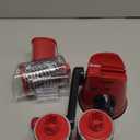 Geedel Rotary Cheese Grater, Kitchen Mandoline Vegetable Slicer with 3 Interchangeable Blades, Easy to Clean Grater for Fruit, Vegetables, Nuts (Red)