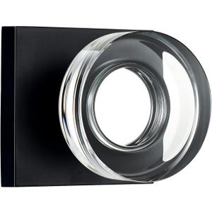 Coolnews Matte Black Door Knob Glass Door Knobs Interior Privacy Door Knobs with Lock for Bathroom and Bedroom Vintage Crystal Door Knobs