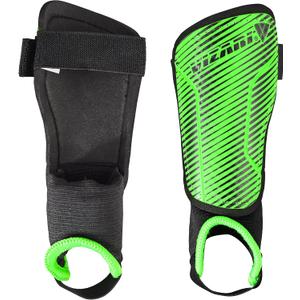 Vizari Matera Soccer Shin Guards with Adjustable Straps for Adult & Kids - Green/Black, XXS, Lightweight & Durable Football Shin Pads with Ankle Protection