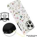 Floral Branch Case for iPhone 15 Pro Max Cute Flower Vine Pattern for iPhone 15 Pro Max Girly Trendy Slim Fit TPU Shockproof Protective Cover for Girls Women