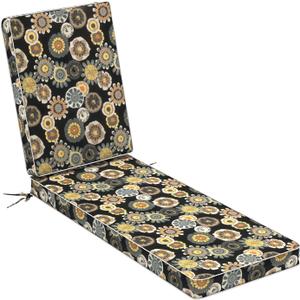 LVTXIII Outdoor Chaise Lounge Cushion, 72 x 21 x 3 Inch Patio Water-Repellent Lounge Chair Seat Cushions for Garden, Furniture, Home Decor, Black Yellow Crosby