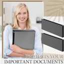 2 Pcs 8.5'' x 14'' Landscape PP 3 Ring Legal Size Binders, 2 Inch Round Ring Binder with Transparent Cover, Economy Holds Legal Paper for Artwork Blueprints Office Home Work Place(Black)