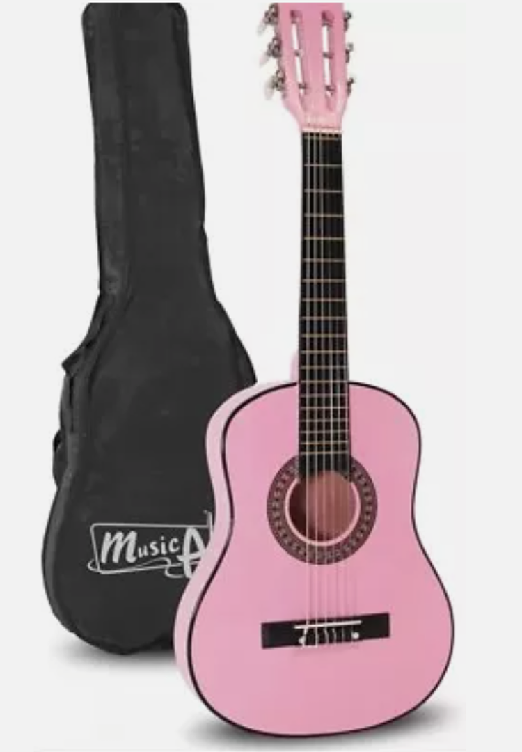 Music Alley MA-51 Classical Acoustic Guitar Kids and Junior Pink, Half Size