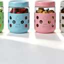 4 Pack Overnight Oats Containers with Lids - Thickened Glass 16 oz Mason Jars with Silicone Sleeves, Wide Mouth Airtight Leak-Proof Chia Seed Pudding Meal Prep Jars for Yogurt Parfait Snacks