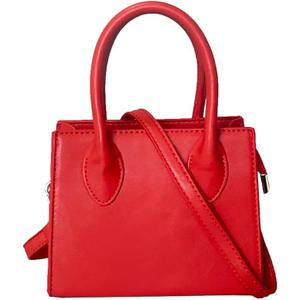 Small crossbody tote bags for women faux leather cute clutch mini purses and handbags (Red)