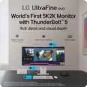 LG 40U990A-W 40-inch Ultrafine evo 5K2K WUHD (5120 x 2160) Nano IPS Curved Monitor, Thunderbolt 5, DisplayHDR 600, Built-in Speaker, 120Hz, HDMI 2.1, DP 2.1, USB C, Tilt/Height/Swivel Stand, White