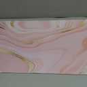 Keyboard Mouse Pad Set, Extended Mouse Pad+Keyboard Wrist Rest Support, Memory Foam Ergonomic Easy Typing, 3Pcs (35.4×15.7 in) Desk Pad Set for Home Office Study Game- Pink Gold