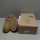 GZFGUZ Women's Slippers Platform Mini Boots Short Ankle Boot,Fur Fleece Lined Platform Boots Anti-Slip Snow Slippers For Outdoor, Size 8