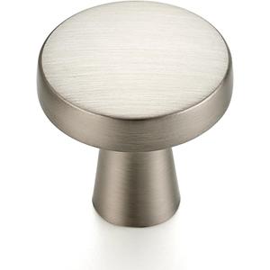 Ravinte 30 Pack Brushed Nickel Cabinet Knobs Mini Round Knobs Single Hole Solid Drawer Pulls for Dresser Drawers -1 Inch Diameter