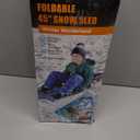 Sunlite Sports 45” Foldable Snow Sled for Kids & Adults – Durable Reinforced Bottom, Sturdy Fabric Stitching & EasyCarry Design for Winter Family Fun