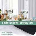 White Blackout Curtains for Bedroom 63 Inch Length, Black Out Thermal Insulated Grommet Window Drapes for Living Room, 2 Panels Set, Each 42 Inch Wide