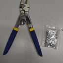 Fishing Crimping Tool Kit, Fishing Crimping Pliers Wire Rope Crimping Tool with 500pcs Crimp Sleeves Kit, Heavy Duty Stainless Steel Fishing Crimper Pliers Wire Cutters Line Crimps Sleeves