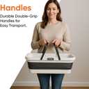 Superio Fold N' Go Mop Bucket with Wheels - Collapsible Cleaning Bucket, 10L, Portable Water Pail for Home, Car, and Outdoor Use