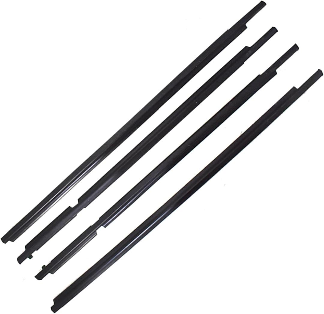 WFLNHB 4PCS Weatherstrip Window Sealing Strip Moulding Trim Outer Door Seal Belt 75722-60080 Replacement for Toyota Land Cruiser Prado 120 Series/Lexus GX470 2003-2009