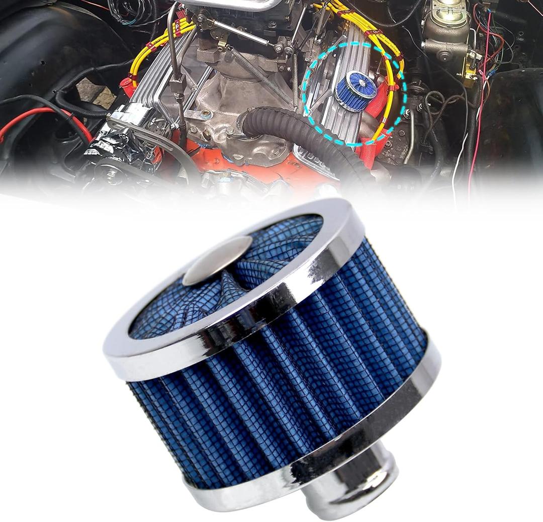RYANSTAR RACING 23MM High Flow Vent Valve Cover Breather Filter Universal Car Air Filter Cold Air Intake Filter Small Air Filter Breather Universal Air Vent Cover Blue