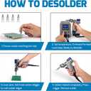 WEP 948D-I 110W High Power Desoldering Station with 4 Desoldering Nozzles, Temperature-Controlled with 3 Pre-set Channels, Tiltable Display, ESD-Safe