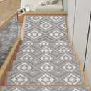 YDKGL 15PC Stair Treads Non-Slip Washable Peel and Stick Stair Treads for Wooden Steps Indoor Reusable Stair Carpet Treads Adhesive Stair-Runner Rugs for Kids and Dogs Elder8"x30"Gray