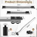 Zonon 2 Sets Appliance Rollers with Furniture Lifter, Heavy Duty Extendable Sliders with 24 Roller Brakes, Holds Up to 660 lb for Washers Dryers, Furniture Moving Tools(Silver,18 to 28 Inches)