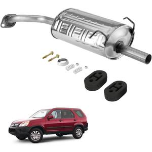 Rear Exhaust Muffler Compatible with 2002-2006 Honda CR-V 2.4L CRV2