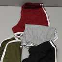 Cameway 4 Pack Women's Cotton Yoga Dance Short Pants Sport Shorts Summer Athletic Cycling Hiking Sports Shorts (Medium, Black)