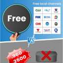 TV Antenna for Smart TV Indoor, Digital Antenna with 360 Signal Reception for Local Channels 4K HD, 16.8ft Coaxial Cable, Easy Installation