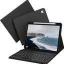 for iPad 11th 10th Generation Case with Keyboard - 7 Colors Backlit Detachable Wireless Folio Keyboard Cover with Pencil Holder for iPad 11 Inch A16 2025 10th Gen 10.9 Inch, Black