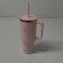 Hydro Flask Travel Tumbler with Handle, Lid and Straw - Insulated Stainless Steel in 40 Oz Tonal Trillium Pink