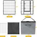 Dog Playpen with Bottom and Storage Bag, 32" H 8 Panels Puppy Pen with Square Bottom, Heavy Duty Dog Fence for Small/Medium Dogs