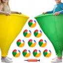 Granny Pants Yard Game, Outdoor Game with Bouncy Ball and Air Pump, Team Relay Family Reunion Party Field Game