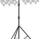 DJ Lights Stand with 2 T Bar, Heavy Duty DJ Stand for 8 Lights, Portable Par Can Stage Light Stand Adjustable Height 81-144 Inch