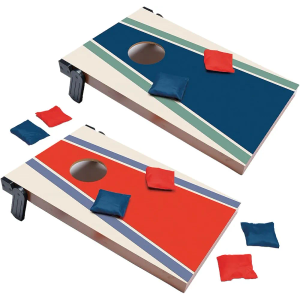 Amscan Cornhole Games Set - (1 Pack) - Includes 8 Colorful Bean Bags and 2 Sturdy Boards - Perfect for Outdoor Gatherings, Family Barbecues, Picnics, and Tailgates