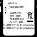 Latest Updated GPS Navigation SD Card BHP166EZ1T for Mazda 3/6/CX-3/CX-5/CX-9/MX-5 USA/Canada/Mexico Maps BHP166EZ1T
