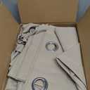 HolidayIdeas Outdoor Curtains for Patio Waterproof-4 Panels Linen Gazebo Curtains 54"x84"-Indoor/Outside Privacy Taupe Curtains Weatherproof Weighted for Pergola, Porch,Backyard,Living Room,Sunroom