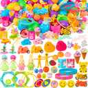 JOYIN 60Pcs Easter Eggs with Toys Stickers Inside, Prefilled Easter Eggs Hunt with Assorted Toys for Kids Boys Girls, Basket Stuffers Filler, Party Favors, Classroom Exchange