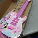 Kids Electric Guitar with 4 Strings Light-Up Music Toy for Girls