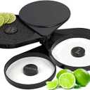 1 Pack 3 Tier Bar Glass Rimmer for Margarita and Cocktail, Bartender Tool,Salt Box Spice Container